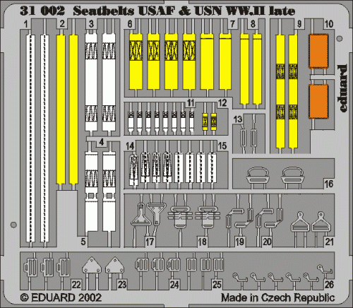 Go to product EDUARD 32506 - 1:32 Seatbelts USAF & USN WWII late