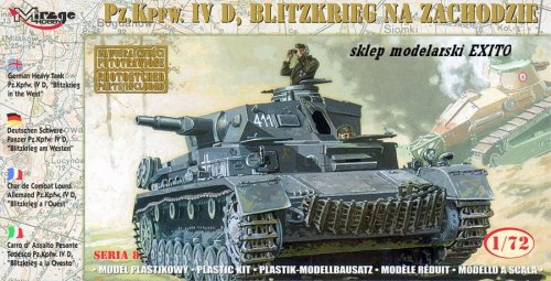 Go to product MIRAGE 72854 - 1:72 Pz.Kpfw. IV D - Blitzkrieg