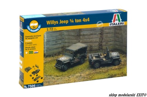 Go to product ITALERI 7506 - 1:72 Willys Jeep 1/4 ton 4x4