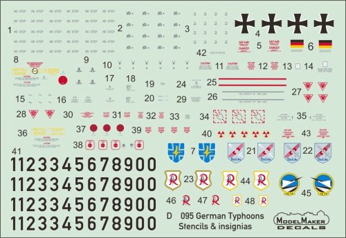 Go to product MODELMAKER D72095 - 1:72 German Typhoons Stencils & insignias