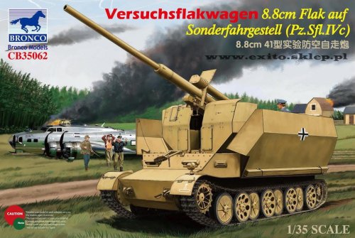 Go to product BRONCO CB 35062 - 1:35 Versuchflakwagen 8,8cm Flak auf Sonderfahrgestell (Pz.Sfl.IVc)