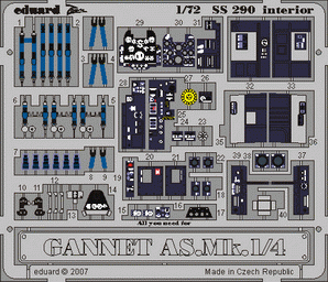 Go to product EDUARD SS290 - 1:72 Gannet AS.Mk.1/4 interior