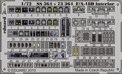 Go to product Eduard SS364 - 1:72 F/A-18D interior