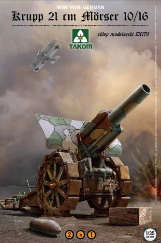 Go to product TAKOM 2032 - 1:35 Krupp 21 cm Morser 10/16 German WWI / WWII