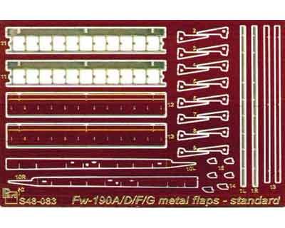 Go to product PART S48083 - 1:48 Fw-190 A/D/F/G metal flaps