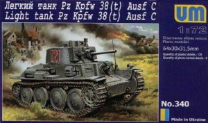 UNIMODELS 340 - 1:72 Light Tank PzKpfw 38 (t) Ausf.C