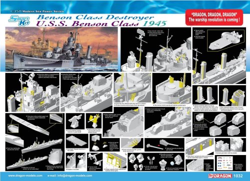 Go to product DRAGON 1032 - 1:35 U.S.S. Benson DD-421 1945