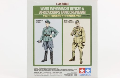Go to product TAMIYA 25154 - 1:35 WWII Wehrmacht Officer & Africa Corps Tank Crewman