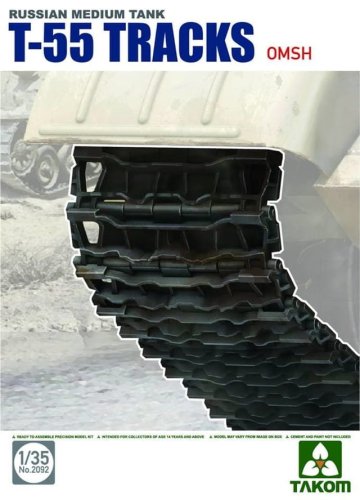 Go to product TAKOM 2092 - 1:35 Russian Medium Tank T-55 Tracks OMSH
