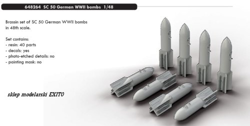 Go to product EDUARD 648264 - 1:48 SC 50 German WWII bombs