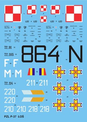 Go to product TECHMOD 48066 - 1:48 PZL P-37 ŁOŚ w/canopy mask