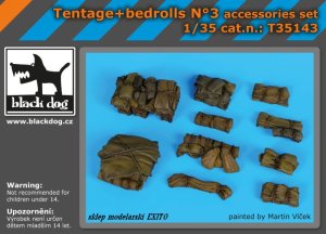 BLACK DOG T35143 - 1:35 Tentage + bedrols N°3 accessories set