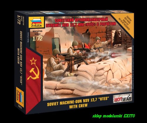 Go to product ZVEZDA 7411 - 1:72 Soviet Machine-Gun NSV 12,7 Utes with Crew