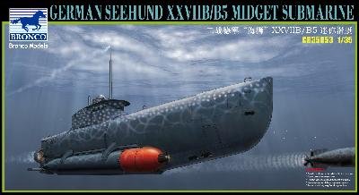 Go to product BRONCO CB 35053 - 1:35 German Seehund XXVII B/B5 Midget Submarine