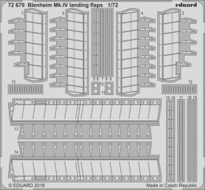 EDUARD 72670 - 1:72 Blenheim Mk.IV landing flaps
