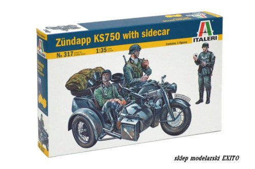 Go to product ITALERI 0317 - 1:35 Zundapp KS750 with Sidecar