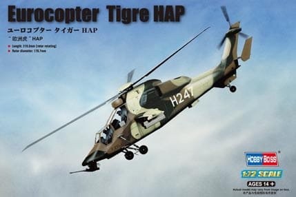 Go to product HOBBY BOSS 87210 - 1:72 French Army Eurocopter EC-665 Tiger HAP