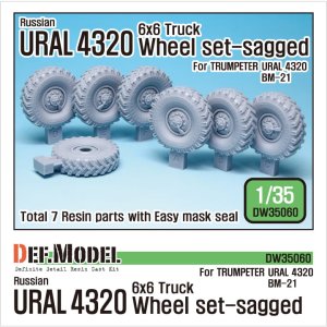 DEF MODEL DW35060 - 1:35 URAL 4320 Truck / BM-21 Sagged Wheel set