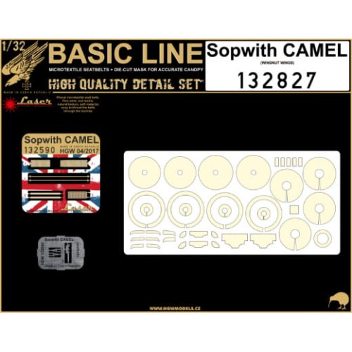 Go to product HGW 132827 - 1:32 Sopwith Camel seatbelts + masks
