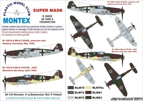 Go to product MONTEX K24029 - 1:24 Messerschmitt Bf-109 K-4