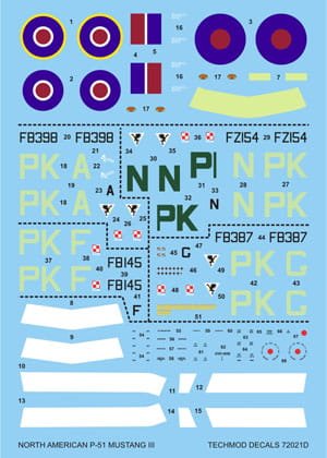 Go to product TECHMOD 72021 - 1:72 P-51 Mustang III