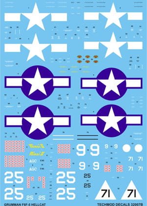 Go to product TECHMOD 32007 - 1:32 Grumman F6F-5 Hellcat