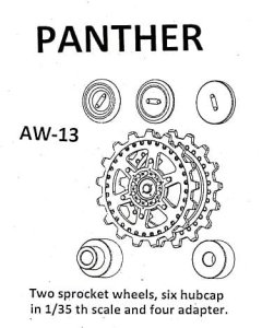 Friulmodel AW-13 - 1:35 Panther metal sprocket wheels
