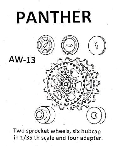 Go to product Friulmodel AW-13 - 1:35 Panther metal sprocket wheels