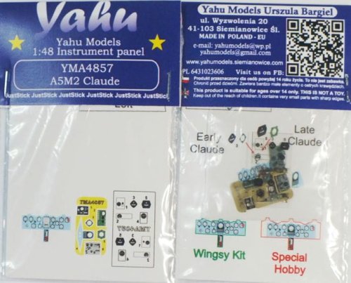 Go to product YAHU YMA4857 - 1:48 A5M2 Claude - Instrument Panel