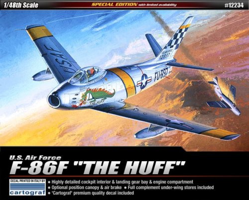 Go to product ACADEMY 12234 - 1:48 F-86F U.S. Air Force (The Huff)