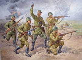 Go to product ZVEZDA 8077 - 1:72 Soviet Infantry - Kursk 1943.