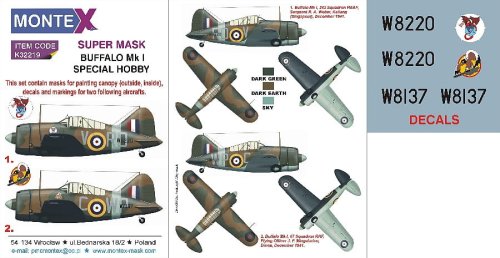 Go to product MONTEX K32219 - 1:32 Brewster Buffalo Mk.I