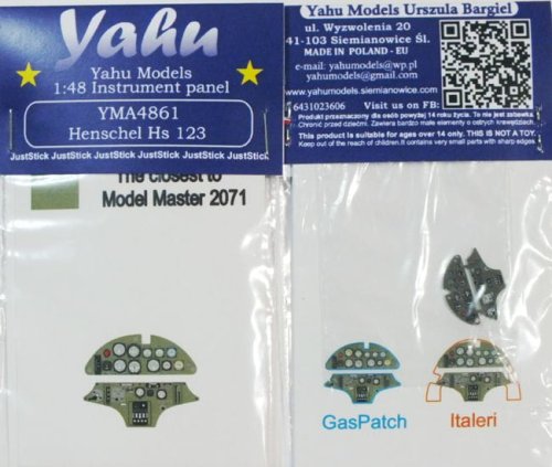 Go to product YAHU YMA4861 - 1:48 Henschel Hs 123 - Instrument Panel