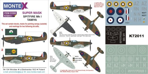 Go to product MONTEX K72011 - 1:72 Spitfire Mk.I