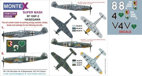 Go to product MONTEX K32248 - 1:32 Messerschmitt Bf 109F-2