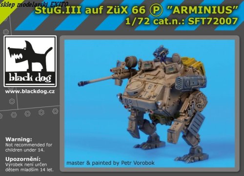 Go to product BLACK DOG SFT72007 - 1:72 Stug.III auf ZuX Arminius