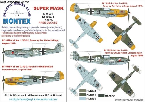 Go to product MONTEX K48034 - 1:48 Bf-109 E-4