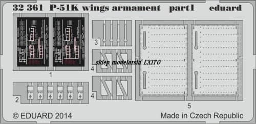 Go to product EDUARD 32361 - 1:32 P-51K wings armament