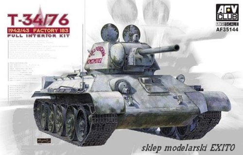 Go to product AFV CLUB 35144 - 1:35 T-34/76 Mod.1942/43 Factory 183 - Full Interior Kit