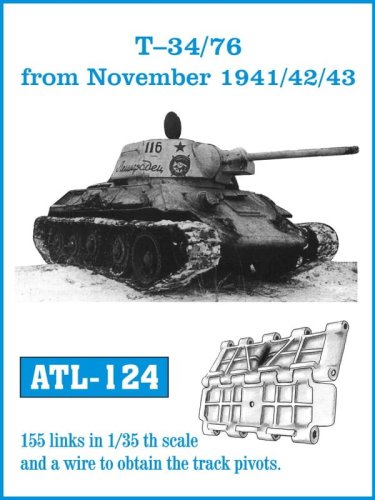 Go to product Friulmodel ATL-124 - 1:35 T-34/76 from November 1941/42/43 metal tracks