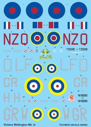 Go to product TECHMOD 48809 - 1:48 Vickers Wellington Mk.I C