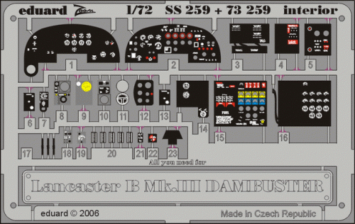 Go to product EDUARD SS259 - 1:72 Lancaster B Mk.III Dambuster interior