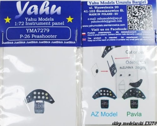 Go to product YAHU YMA7279 - 1:72 P-26 Peashooter - Instrument Panel