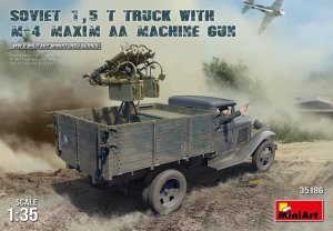 MINIART 35186 - 1:35 Soviet 1,5 t Truck w/ M-4 Maxim AA Machine Gun