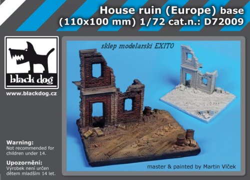 Go to product BLACK DOG D72009 - 1:72 House ruin (Europe) - base (110 x 100 mm)