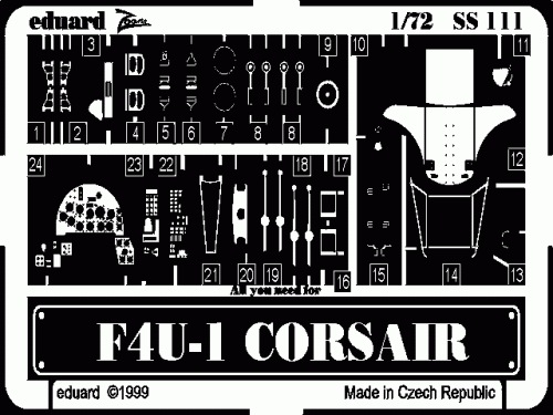 Go to product EDUARD SS111 - 1:72 F4U-1