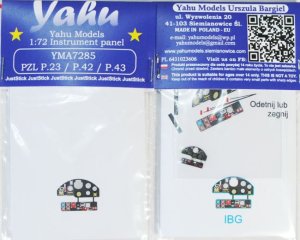 YAHU YMA7285 - 1:72 PZL P.23 / P.42 / P.43 - Instrument Panel