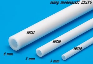 TAMIYA 70220 - Plastic Beams 5 mm Pipe 40 cm (5 pcs)