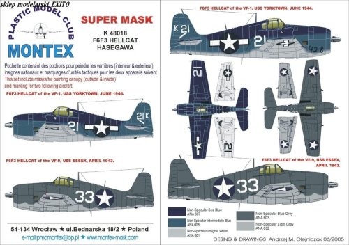 Go to product MONTEX K48018 - 1:48 F6F-3 Hellcat