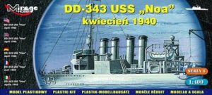 MIRAGE 40604 - 1:400 DD-343 USS Noa - Niszczyciel